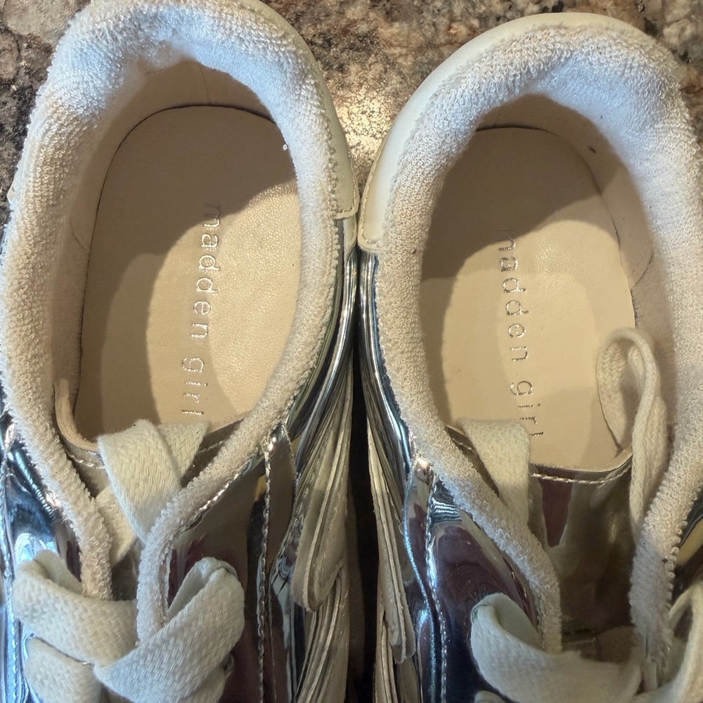 Madden Girl Silver and Tan Sneakers - Picture 3 of 4